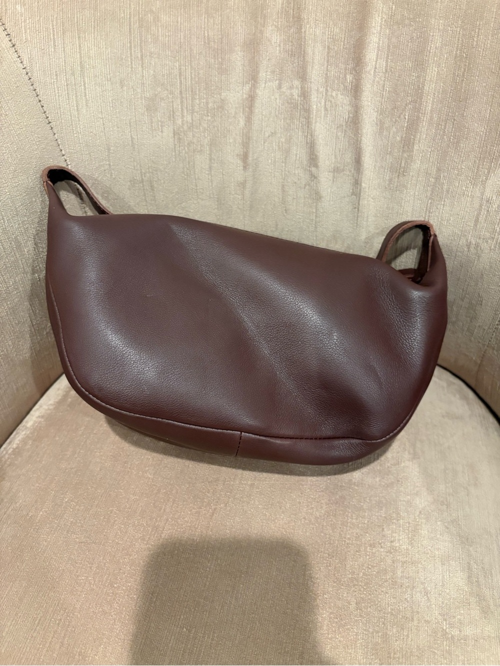 Madewell  Sling Crossbody Leather Bag Handbag Brown Raisin Nwt